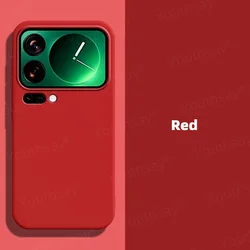 Original Liquid Silicone Soft Phone Bumper Case in TPU Material for Xiaomi 17 pro (Red)