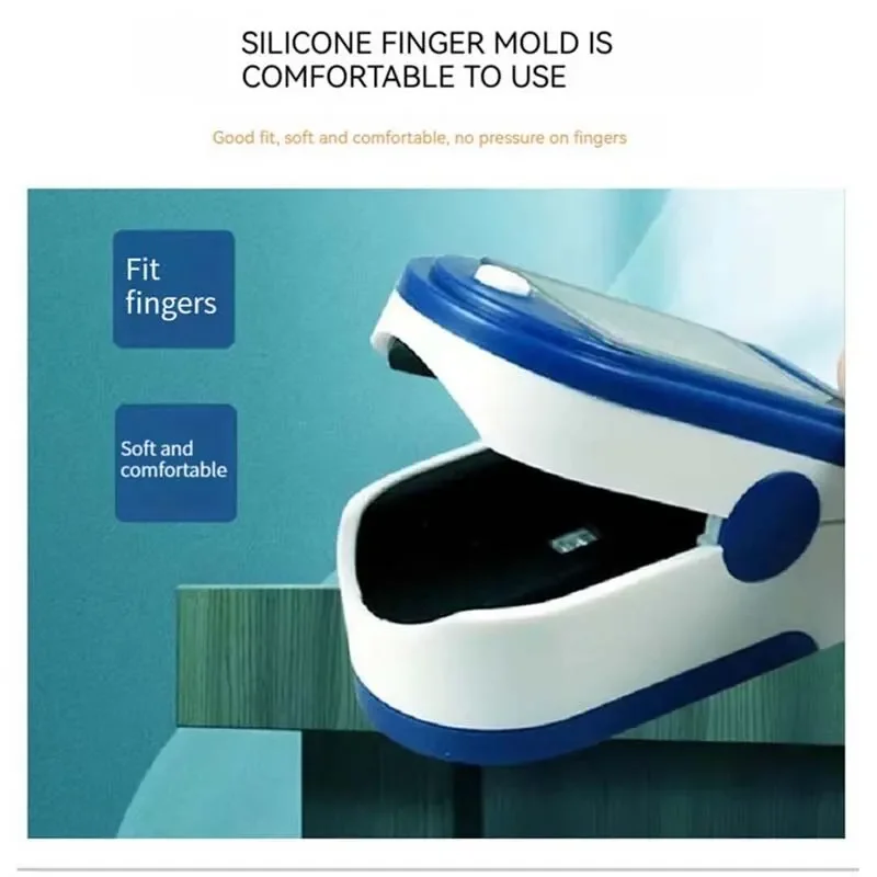 Finger Pulse Oximeter Finger Clip Oximeter Home Use Led Oximeter Portable Visual Finger Clip Saturation Meter