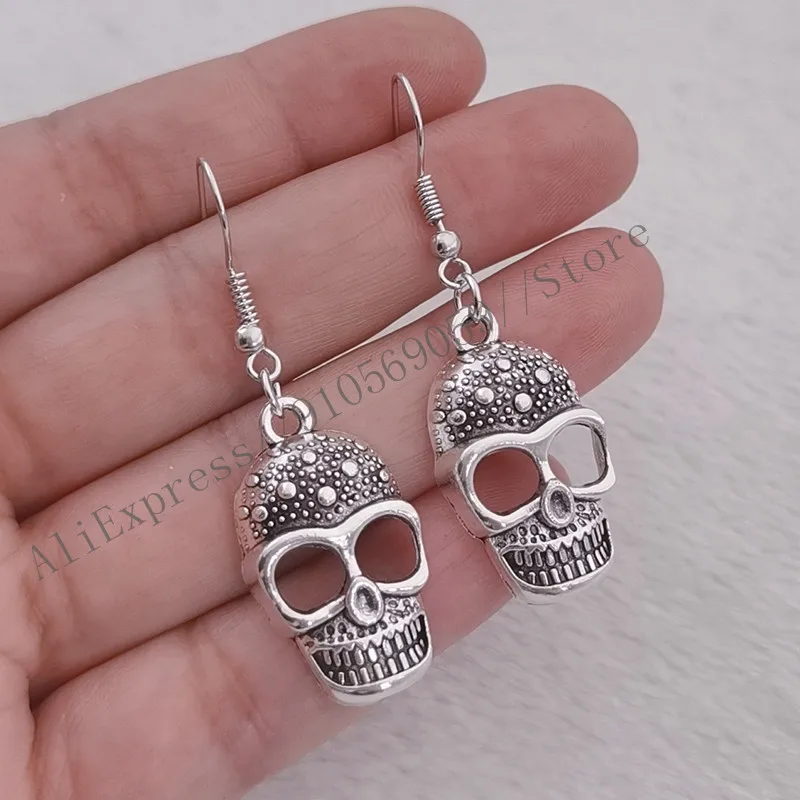 RetroHalloweenSkullEarringsDangleSkullEarringsSkullJewelry