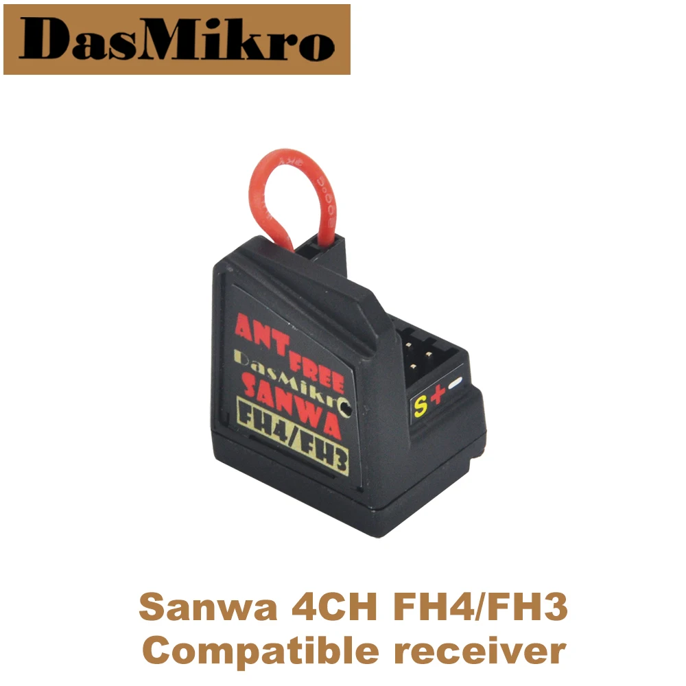 Dsk-482 V2 Sanwa Fh3 Fh4 Compatibile Ricevitore 4Ch Antenna Super Risposta Gratuita Per Mt-4S/ M12/ M17/ Mt44 Dasmikro