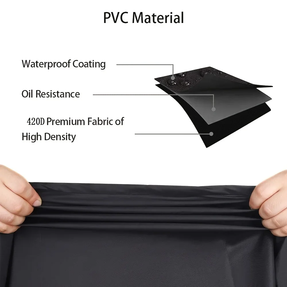 Waterproof pit cover heavy-duty 420D Oxford protective outdoor garden fireplace cover Frost-proof Winter SunproofSummer