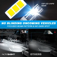 NOVSIGHT LED Headlight Bulbs 2PCS 9005 2PCS H11 Car Headlamp High Low Beam Mini Size 50W 10000LM Headlamp 6500K White Fog Lamp - Image 3