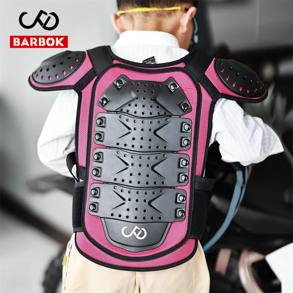 WOSAWE Children's Armor Jacket Spine Chest Protection Equipment Motocross Skateboard Jacket Motorcycle Gear Moto Kids Motocross