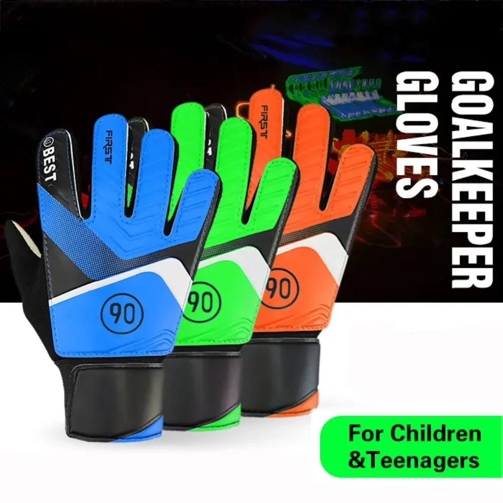 

Kids Soccer Goalkeeper Gloves Anti-Slip Latex Children Football Goalie Gloves Full Finger Hand Protection 5/6/7 Size Kid Sports