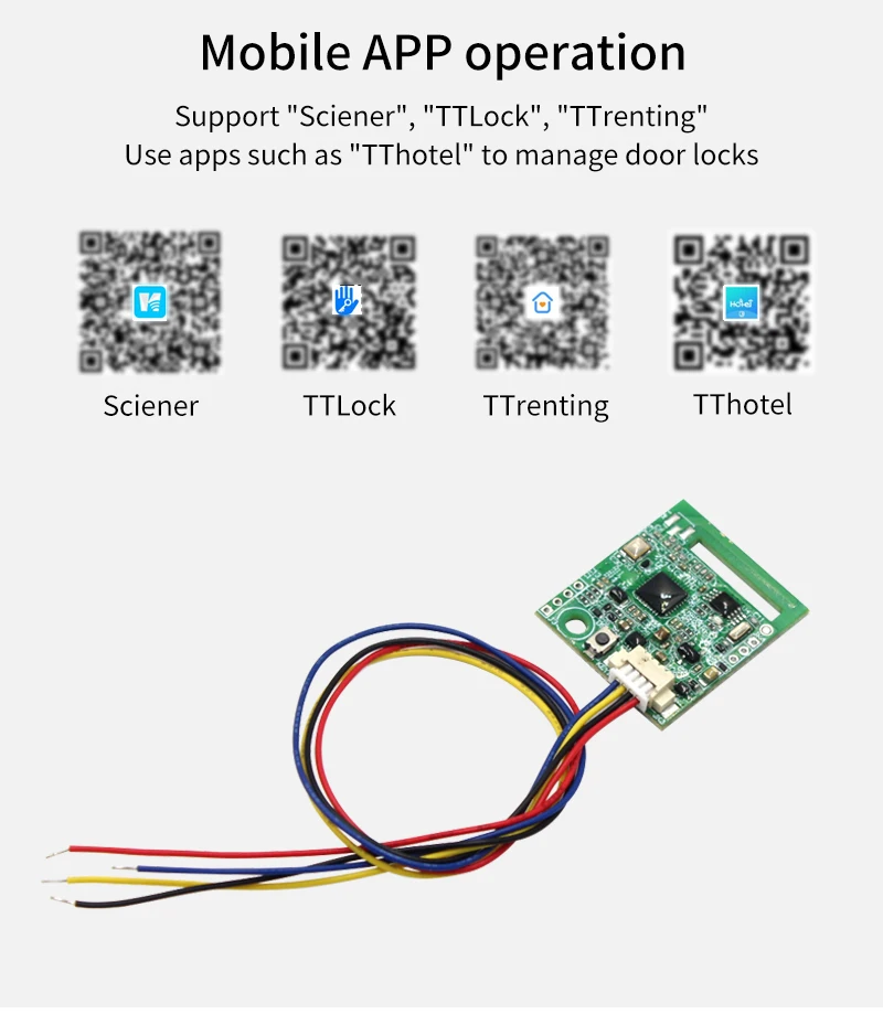 4.5-10V BLE5.0 Smart Switch Electronic Lock Module for TTLOCK APP Work with Gate