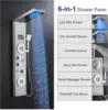 LED Shower Panel Tower System with Rainfall and Mist Shower Head 6-in-1 Shower Panels with Jets and Handheld and Digital 2