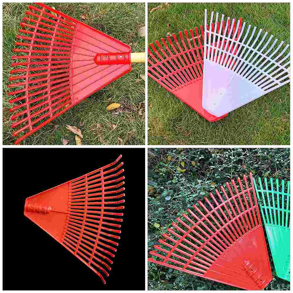 Grass Rake Artificial Plastic Rakes For Lawns Heavy Duty Garden Leaf Plastic Leaves Gardening 3