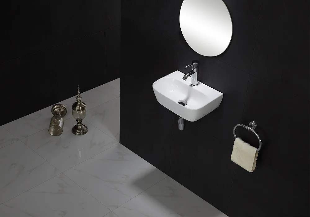 Description Picture 6 of itemSmall Apartment Bathroom Ceramic Washbasin Cabinet Combination Wall-mounted Washbasin Simple Wall-hung Basin Bathroom Washbasin