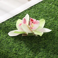 Orchid Flowers Hair Clips Bohemian Small Hairpin Bridal Barrette Beach Wedding Flower Women Holiday Hair Clip Hair Accessories 3