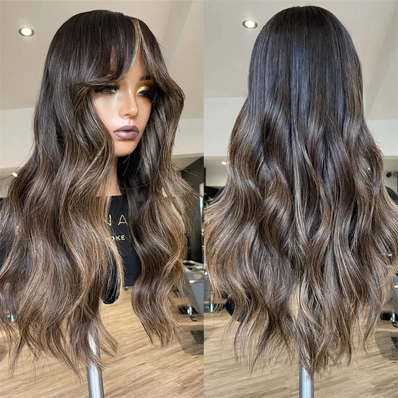 Ombre Brown Body Wave 30inch 5x5 Silk Base Glueless Soft Jewish Human Hair Wig With Baby Hair HD Lace European Preplucked human hair wig