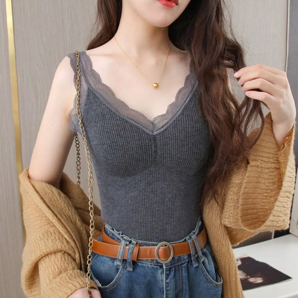 

Thermal Underwear Vest Fashion Woman Warm Top Undershirt Intimate Lace Inner Wear Thermo Shirt Winter Clothing