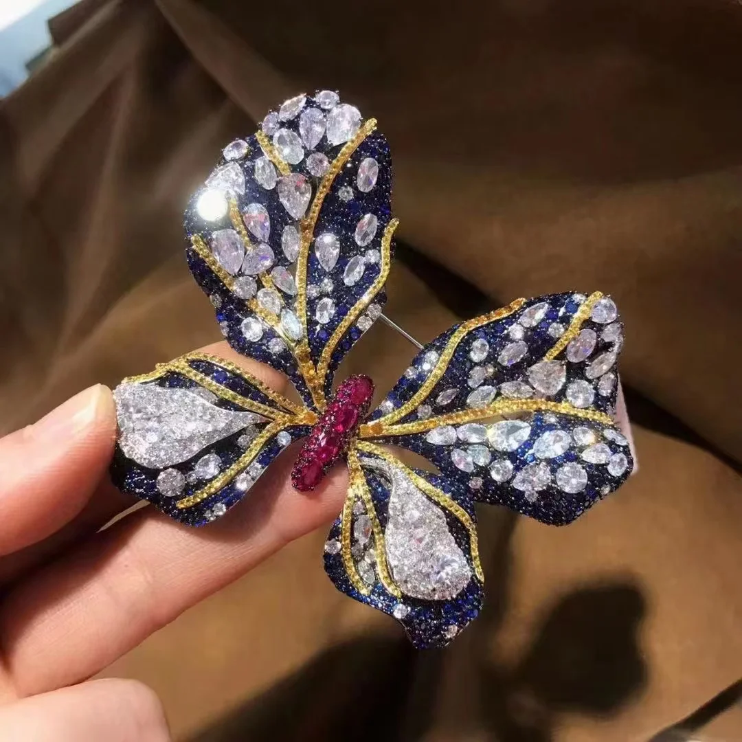 Anime Lanyard Luxury Butterfly Alloy Metal Pave Rhinestone