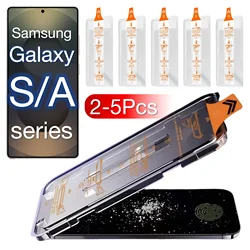 Premium Tempered Glass Screen Protector - Pack of 2 - 5 Pieces - 5Pcs (For Galaxy S22 Plus)