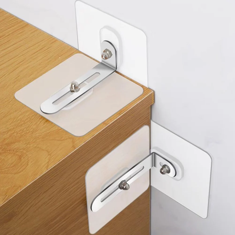 Adhesive Furniture Wall Anchors No Drill Anti Tip Furniture Straps for Baby Proofing Secure Your with Ease furniture wall anchors 6Pcs