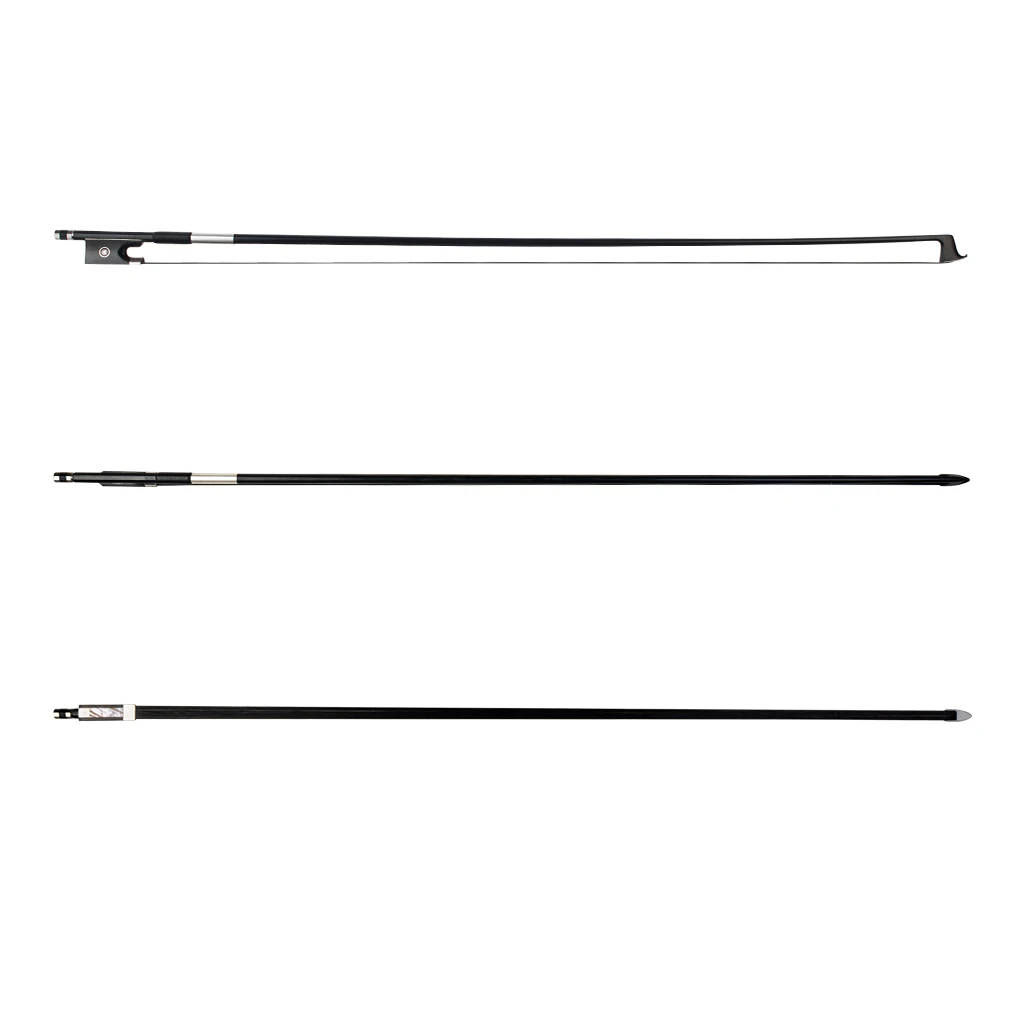 4/4 Size Carbon Fiber Bow Black Ebony Frog With Natural Horsehair Violin Arcos Hair Violino Accessories violin bow