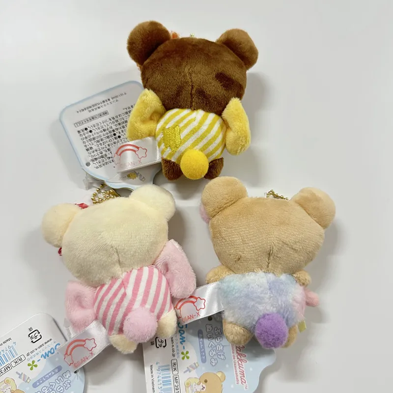 Rilakkuma 캔디 플러시 키체인, 코릴락쿠마 차이로이코구 재미있는 놀이 공원 귀여운 여성 가방 키체인 키링
