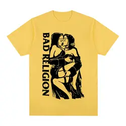 Vintage Aesthetic Cotton Round Neck T - Shirt - Unisex Classics Collection - XXXL (Yellow)