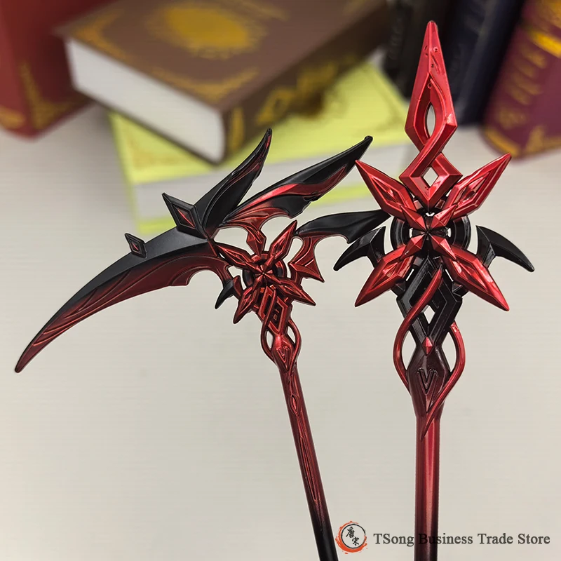 Plastic Sword Toy Genshin Impact Game Peripheral 「The Knave」Arlecchino Cold 22CM/15CM Weapon Model Metal Replica Sickle Crimson Moon's Semblance