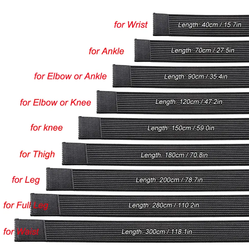 Full-Length 40-300cm Knee Elbow Support Wrap | Adjustable Strap for Sports, Gym & Fitness | Wrist Ankle Pain Relief Bandage Cuff - Image 6