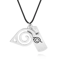 Collier Konoha Anime chaud Akatsuki pendentif nuage rouge Uzumaki accessoires Anime porte-clés Cosplay Akatsuki Itachi bijoux de dessin animé 4