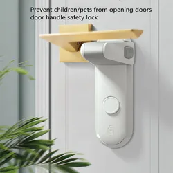 Child Safety Door Handle Lock Protection Baby Door Handle Lock Pet Room Door Handle Lock Easy Installation No Punching