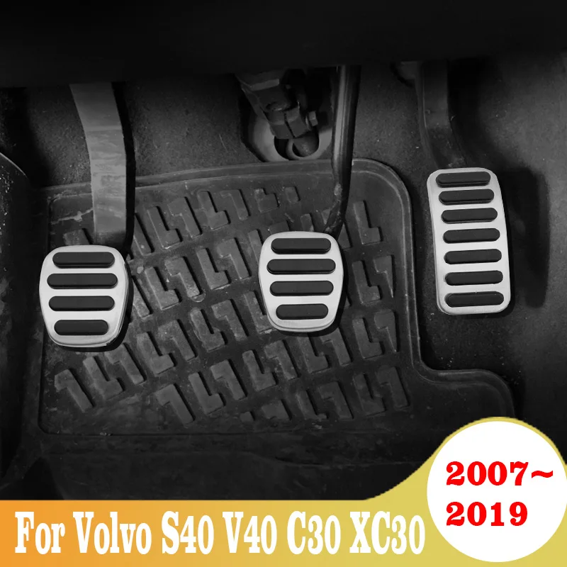 

Stainless Steel Car Fuel Brake Pedal Non-Slip Pad Cover For Volvo S40 V40 C30 XC30 Non-Drilled Interior Modification Accessories