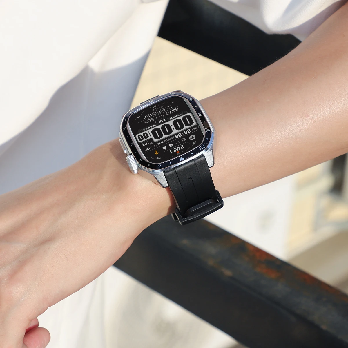 Apple Watch 시리즈 11 10 46mm 개조 수정용 금속 케이스+밴드 견고한 보호 케이스 iWatch 44 45mm 스트랩 팔찌용