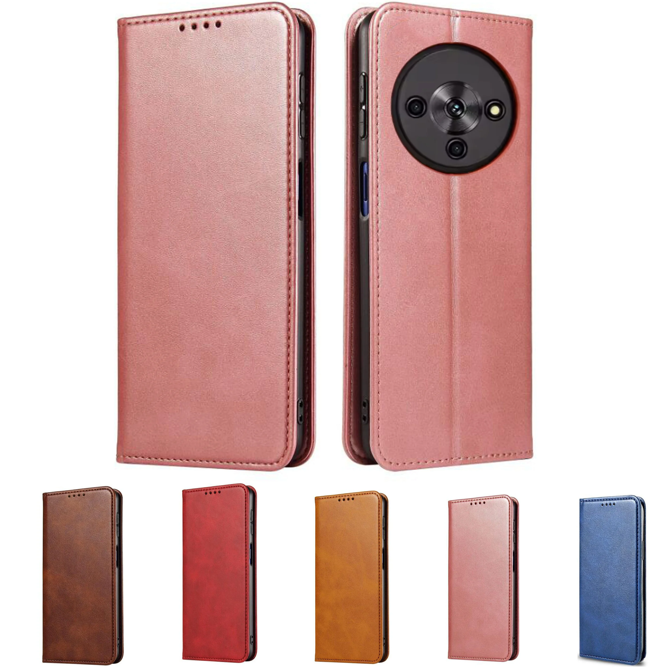 Leather Wallet Phone Case with Stand and Flip Cover