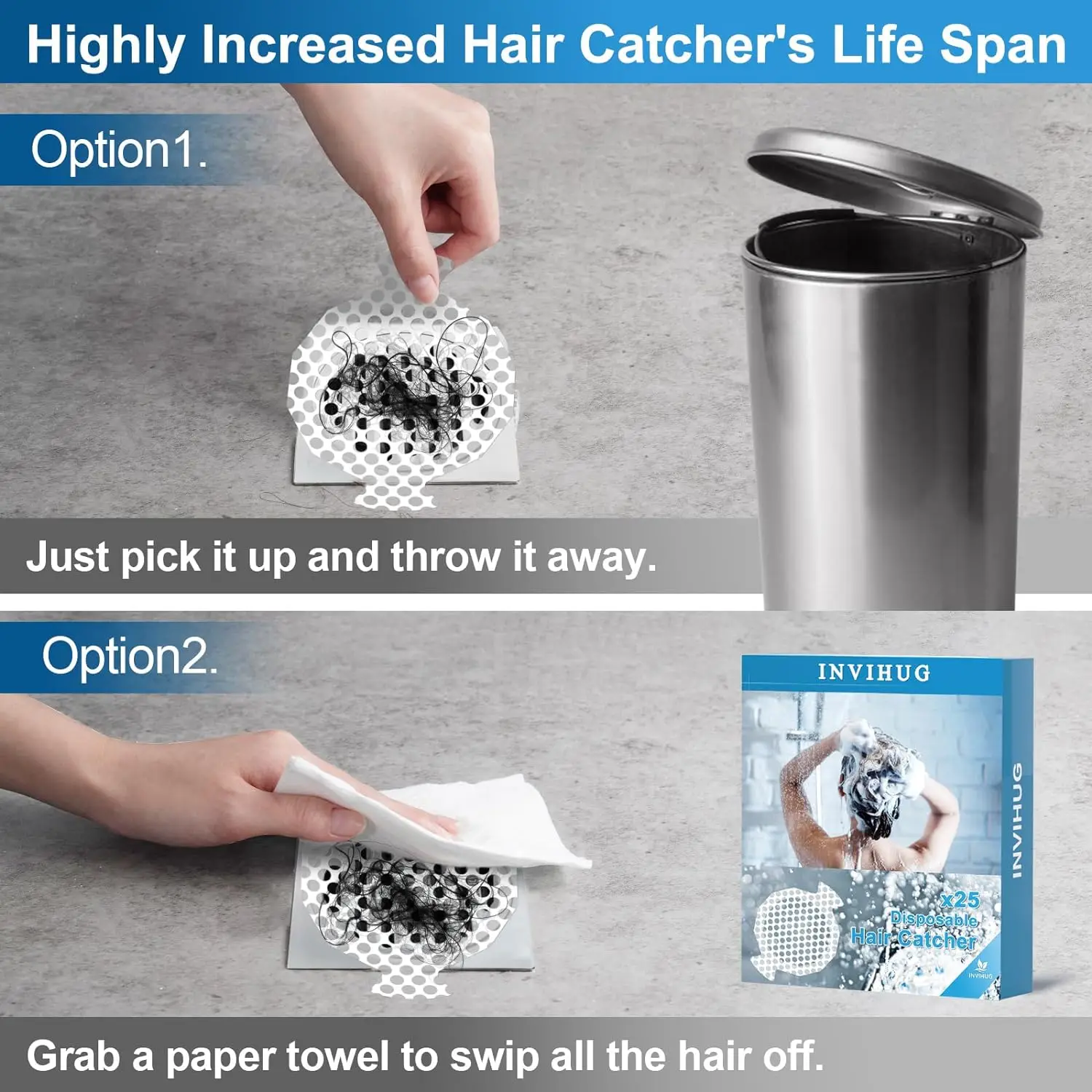 Floor Drain Filter Disposable Anti-blocking Mesh Hair Catcher Stopper Shower Drain Cover Kitchen Bathroom Sink Blocker
