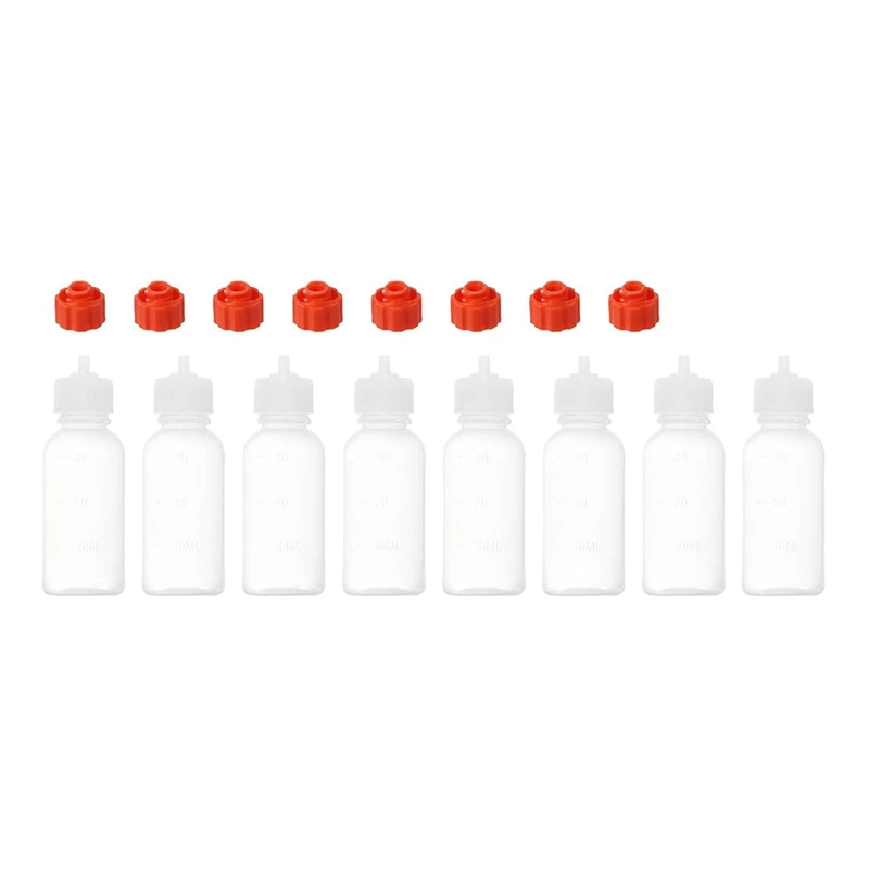 CQMF-1 Oz Precision Applicator Bottles, 8Pcs 30Ml Needle Tip Squeeze Bottle Small Squeeze Bottles Mini Needle Bottle Caps 2