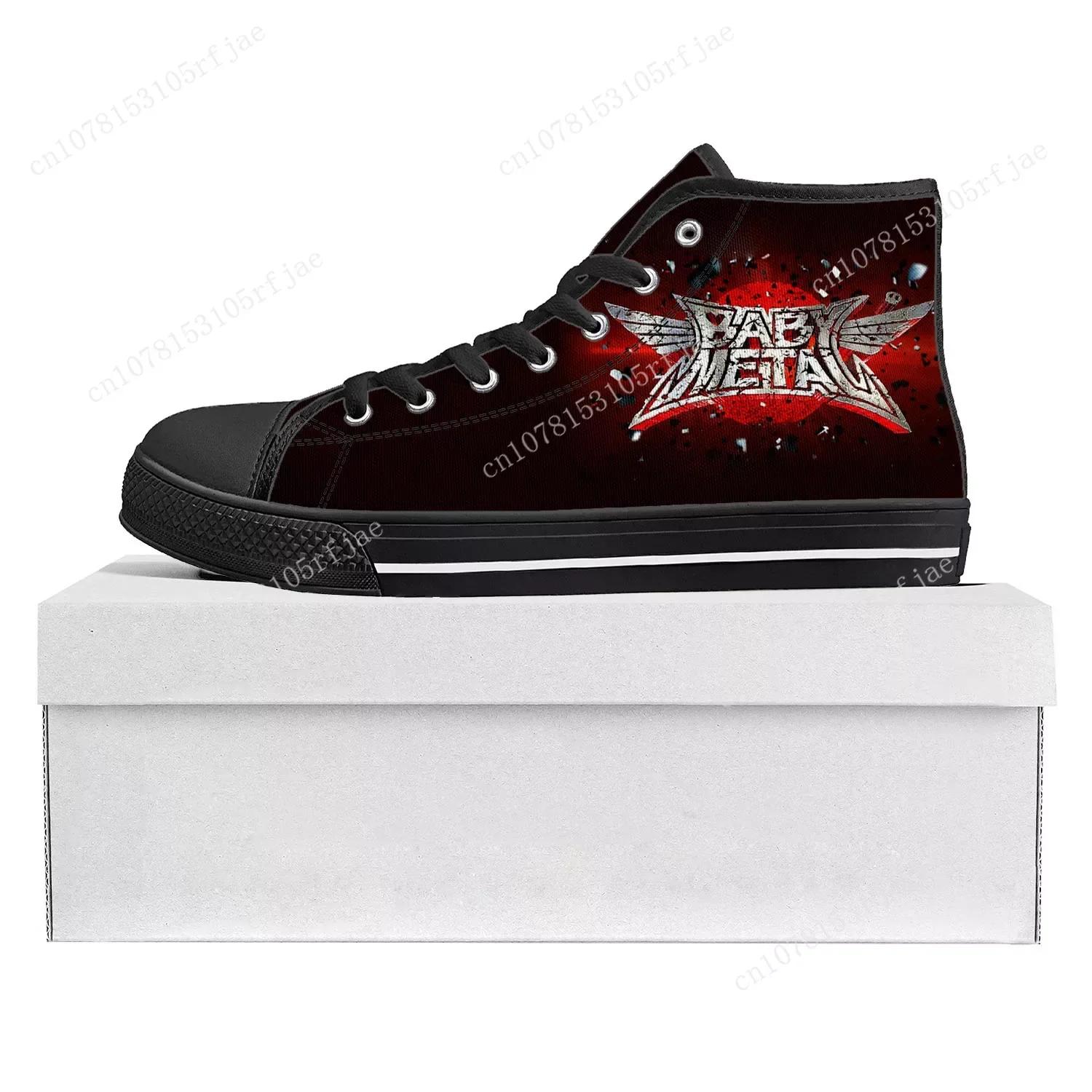 

Babymetal Rock Band Pop Fashion High Top High Quality Sneakers Mens Womens Teenager Canvas Sneaker Couple Shoe Custom Shoe Black