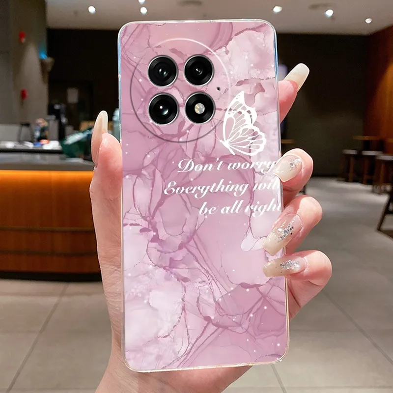 Floral Butterfly Soft Silicone Transparent Phone Case Cover