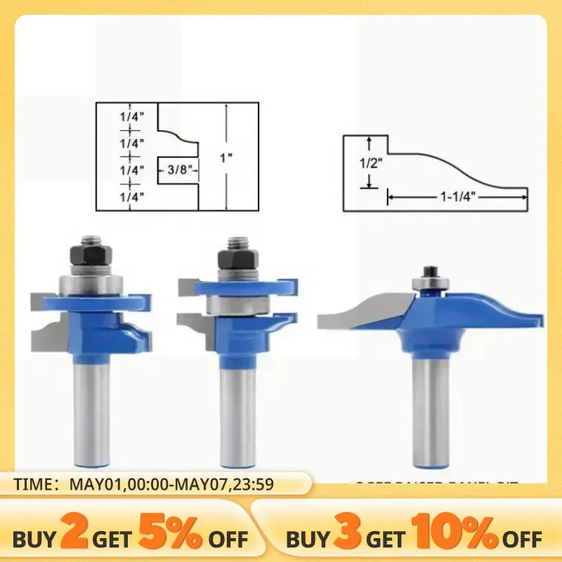 

3 шт./набор, твердосплавные Фрезы с ЧПУ, хвостовик 1/2 дюйма