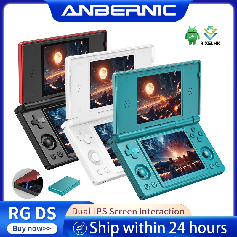 Anbernic RG DS携帯ゲーム機 4インチIPSデュアルスクリーンAndroid
