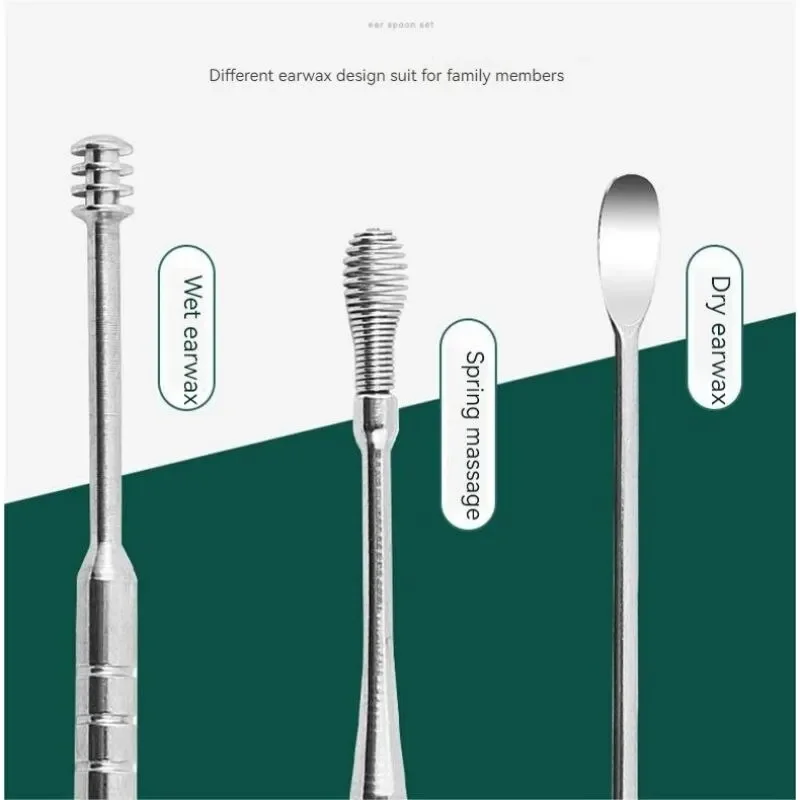 Stainless Steel Ear Picker Set Multi-Functional Portable