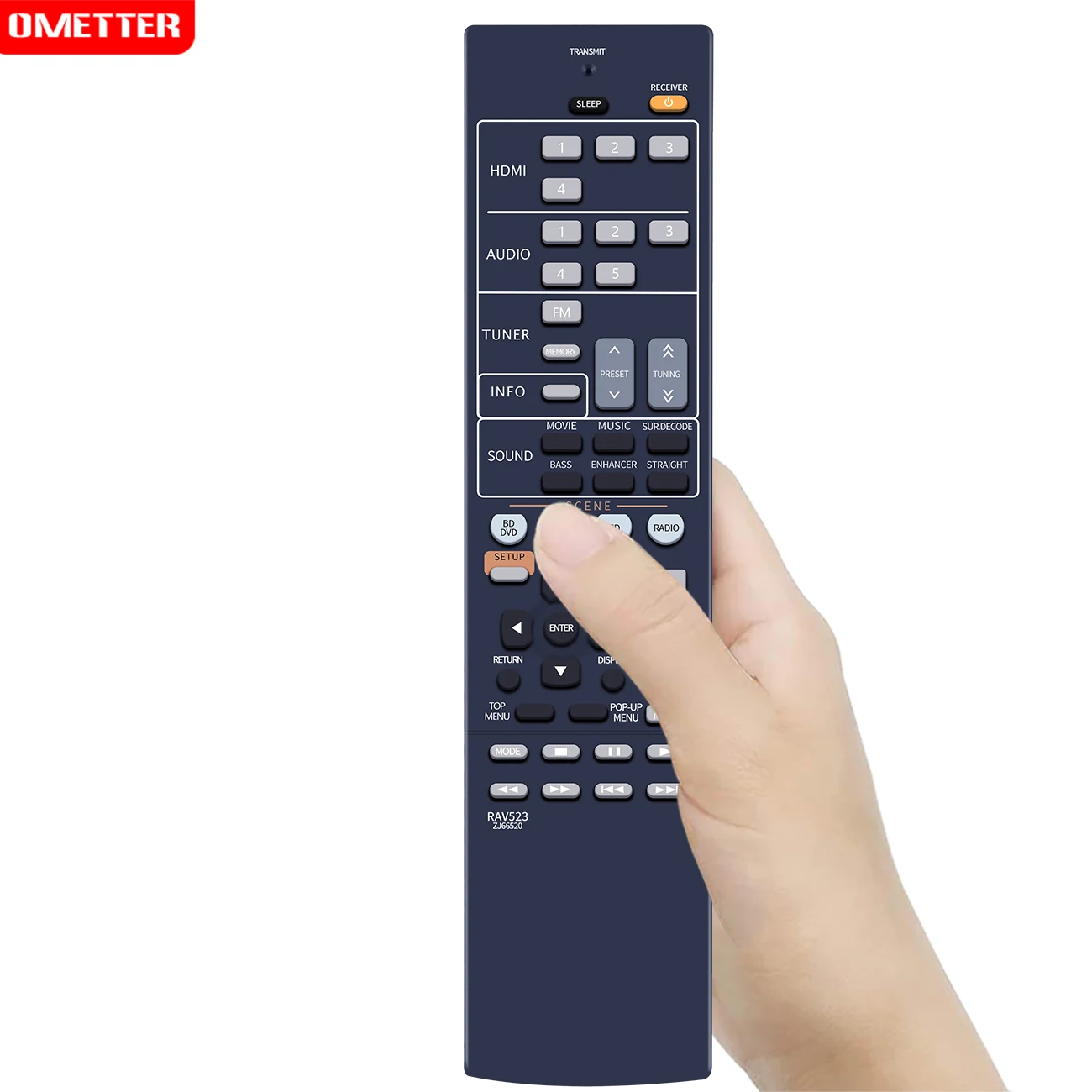 Ricevitore Audio Video Telecomando Sostitutivo Yamaha RAV521 - Per Ricevitori RX-V377, YHT-4910U, HTR-3067 Rav521 Zj66500 Compatibile - Foto 5