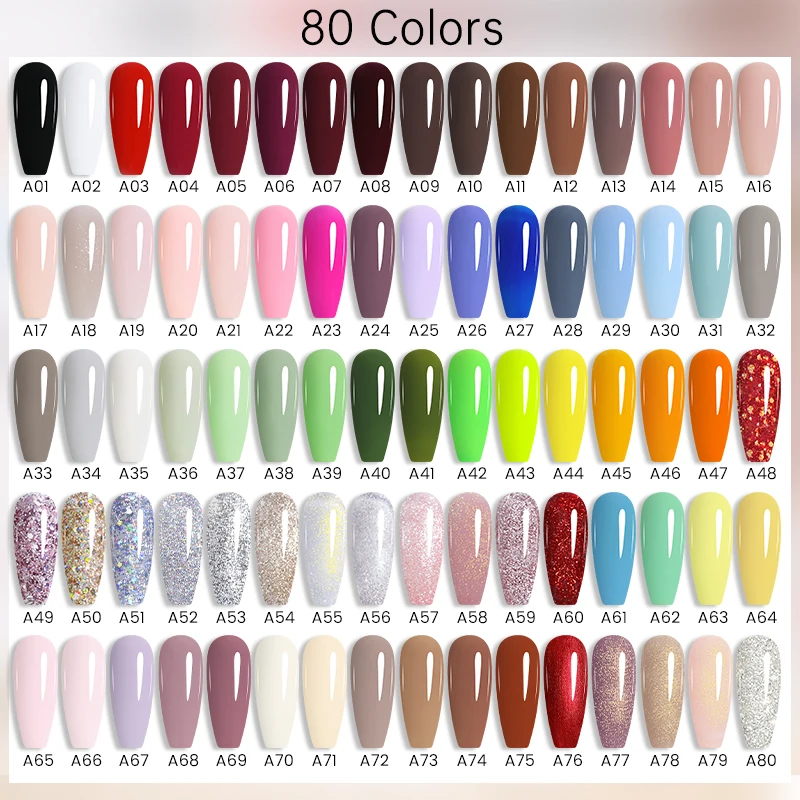 UR SUGAR 80 Colors 15ml Red Colors Series Gel Nail Polish Semi Permanent UV Gel Design Nail Art Manicure Varnish Supplies 3