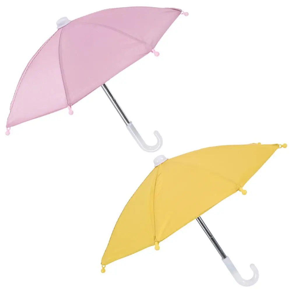 4 Colors Riding Small Toy Mobile Universal Phone Sunshade Waterproof Mini Umbrella for Bicycle Pink Yellow Red Purple