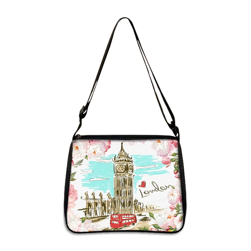 thumbnail image 1 of Bolso de mano con diseño de paisaje de la Torre Eiffel y Londres para mujer, moderno bolso de mano para viaje, bolso de hombro, regalo, 1 of 5