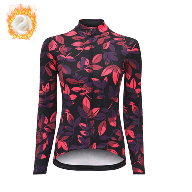 2023WomenWinterThermalFleeceWinterCyclingClothingLongSleeve