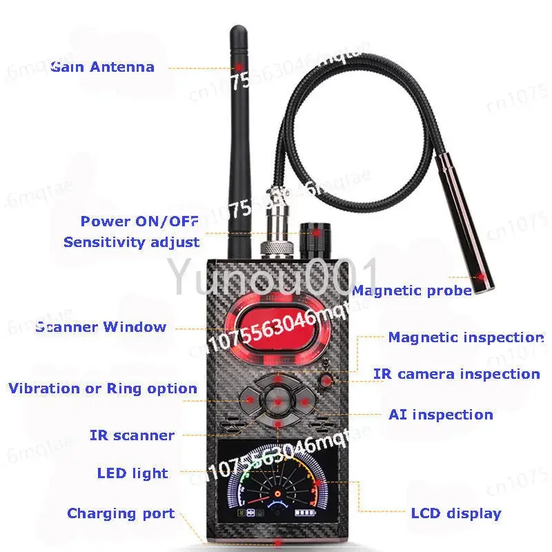 K99 Portable K99 Handheld SPY Detector Bug Detector GPS Tracker Signal Detection GPS Tracker Magnetic Detection spy gadgets