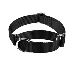 Durable Nylon Anti - Escape Adjustable Dog Training Collar - L (Black)