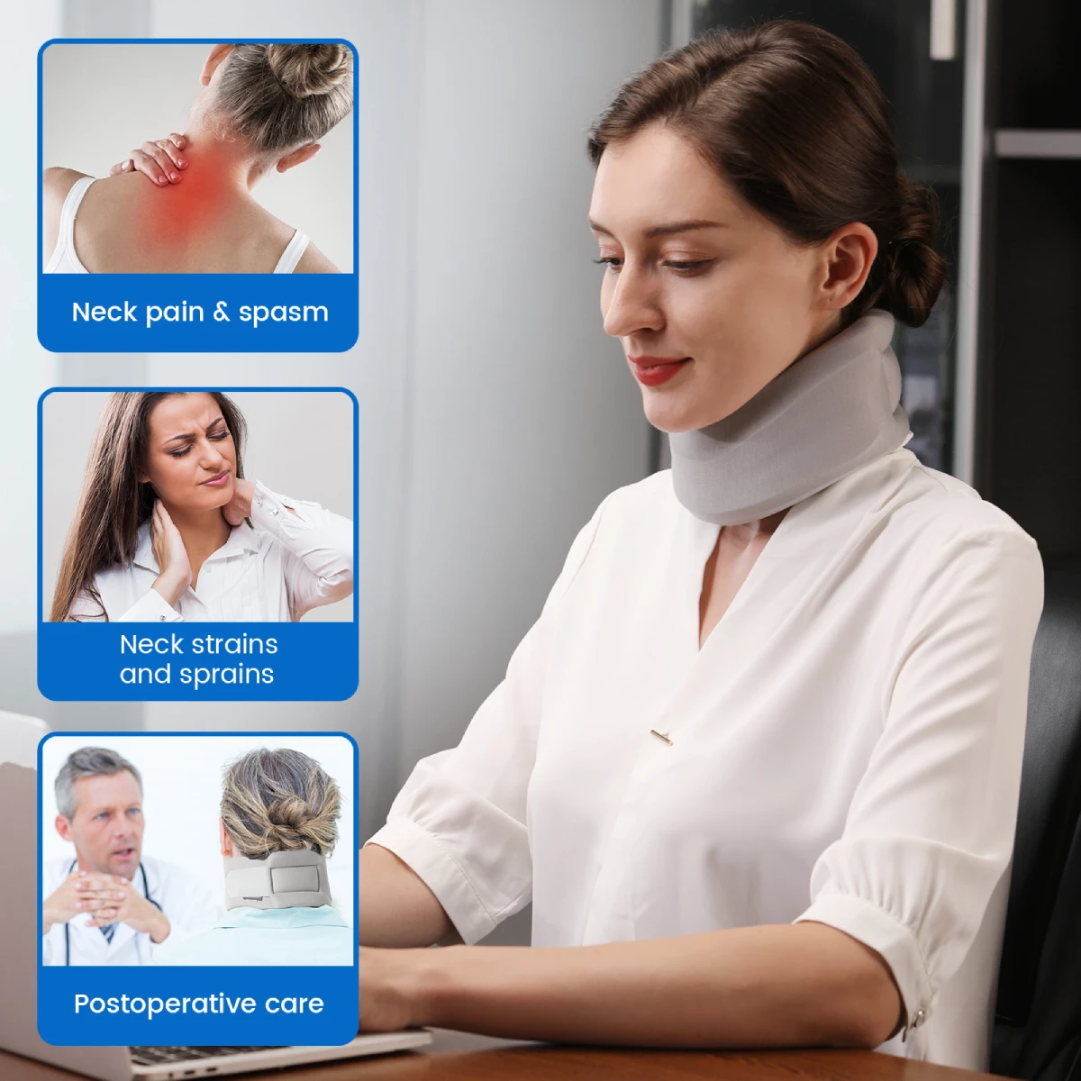 Tutore Cervicale In Morbida Schiuma Con Valvola Di Decompressione Sollievo Dal Dolore Al Collo E Supporto Per La Schiena Migliorato Per I Viaggi E Luso Quotidiano 90849209