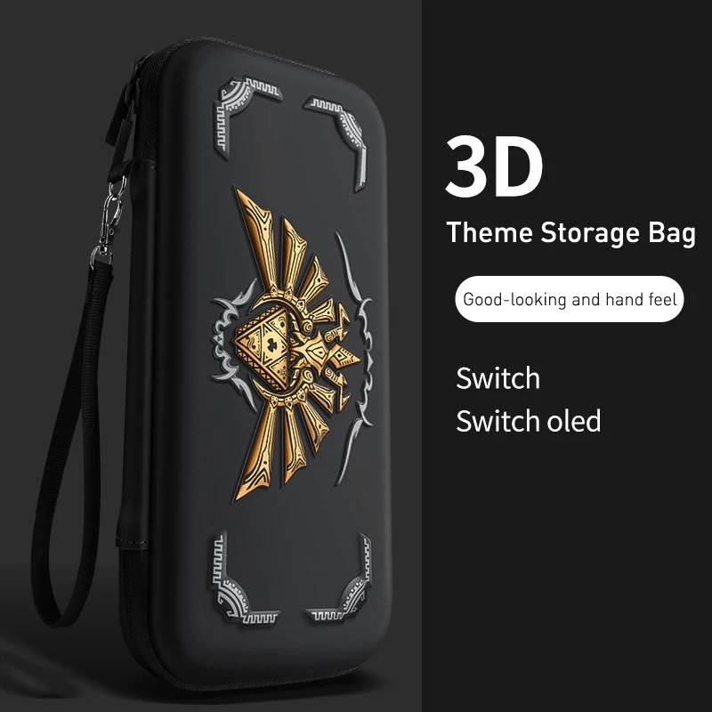 Bolsa de Armazenamento do Tema 3d para Nintendo Switch Transporte Portátil Estojo Rígido Impermeável Acessórios do Jogo Oled - Image 6