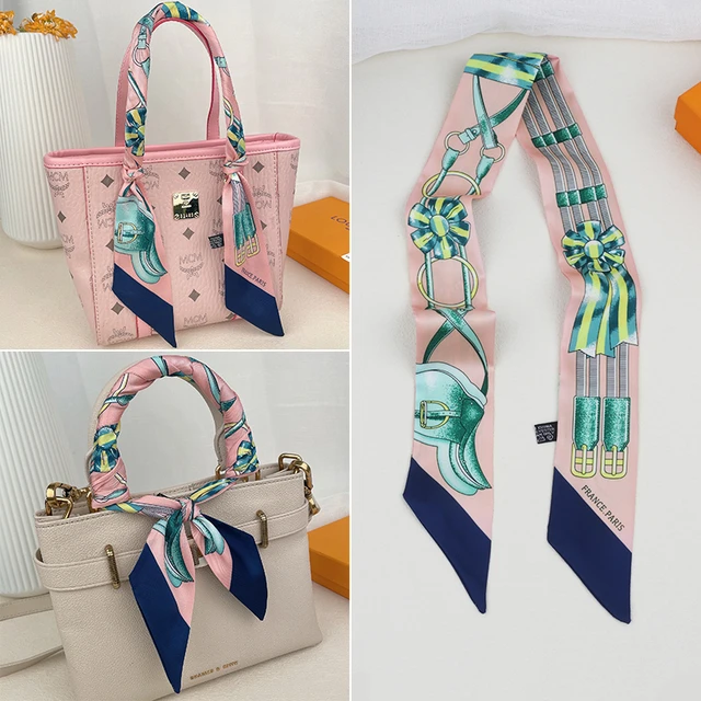 1 Piece Twilly Scarf for Bag Handle Scarf Real Silk Twill Fine