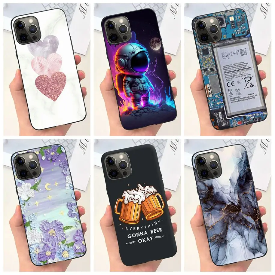 Per Iphone 12 Pro Max Custodia Iphone 12 Pro Cover New Fashion Marble Astronaut Paraurti Antiurto Per Iphone 12 Mini Iphone12 Fundas