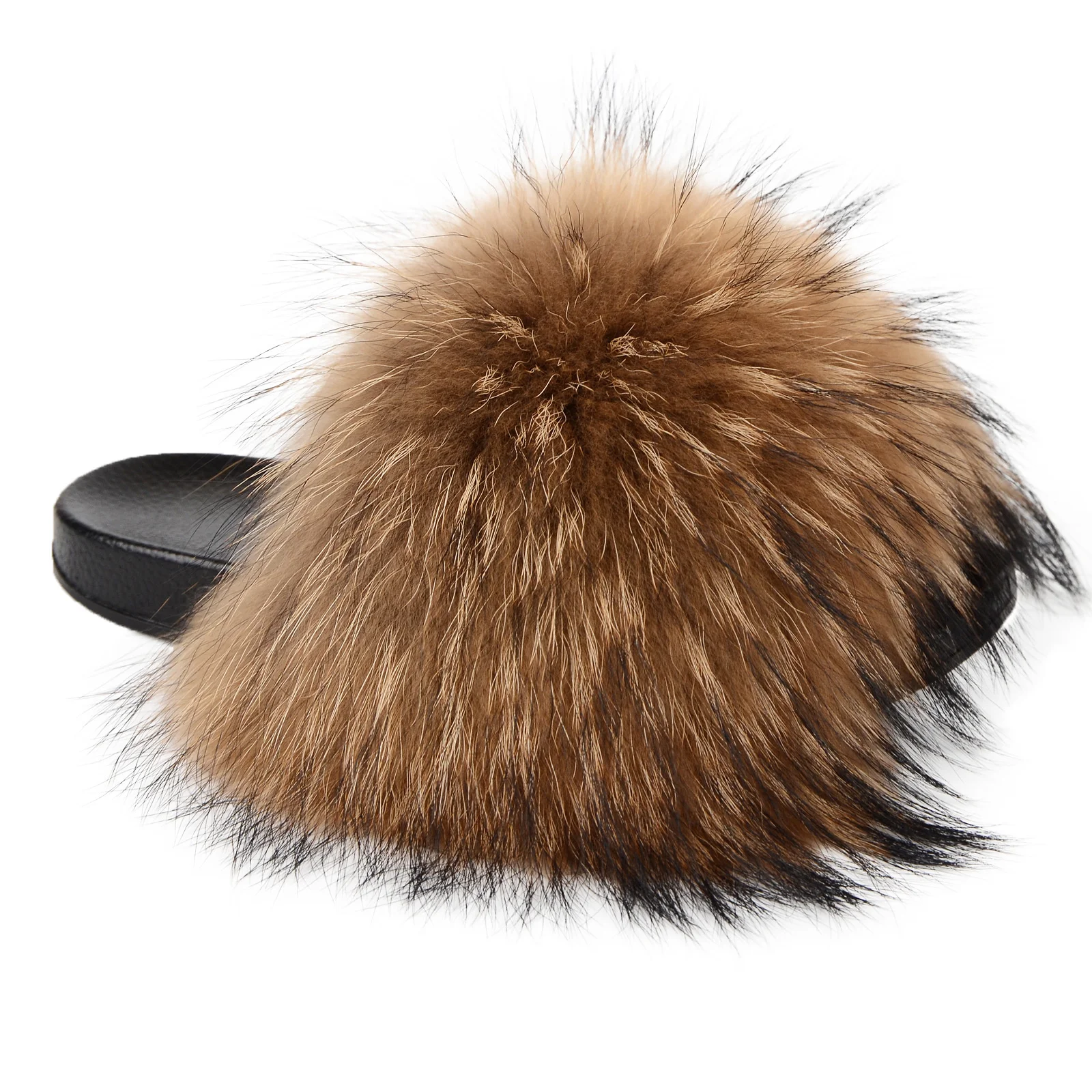 2022 New Slippers For Women To Wear Outside In Summer New Sandals For Summer Fur Raccoon Fur Slippers Fox Fur