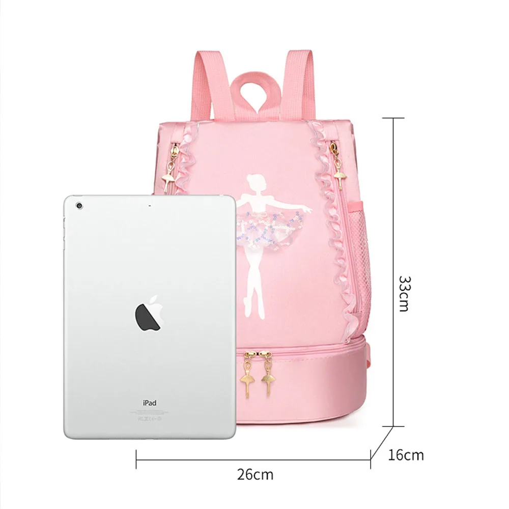 Personalised Embroidery Ballet Dance Backpack with Separate Shoe Compartment,Little Girls Ballerina Bag for Dance Toddler Bag 5