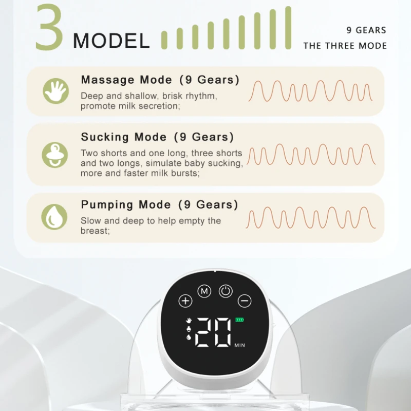 Bilateral Hands-free Wearable Breast Pump Electric Fully Automatic Integrated Breast Pump Portable Breast Pump  Breast Feeding 5