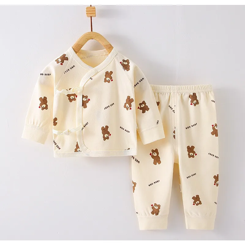 Cotton Newborn Baby Girl Boy Infant Casual New Born Clothes For Girls Boys Spring Autumn Clothing NewPure Cotton Baby Split Set